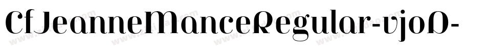 CfJeanneManceRegular-vjoD字体转换