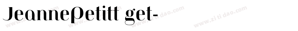 JeannePetitt俷get字体转换