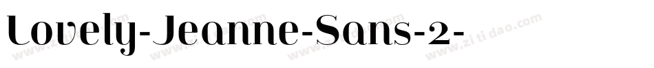 Lovely-Jeanne-Sans-2字体转换