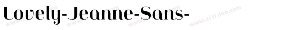 Lovely-Jeanne-Sans字体转换