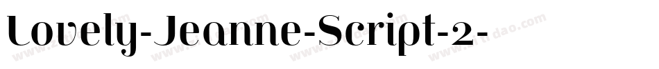 Lovely-Jeanne-Script-2字体转换