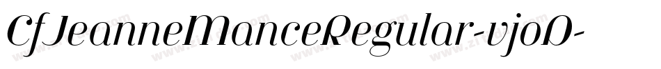 CfJeanneManceRegular-vjoD字体转换