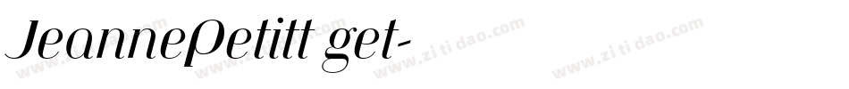 JeannePetitt俷get字体转换