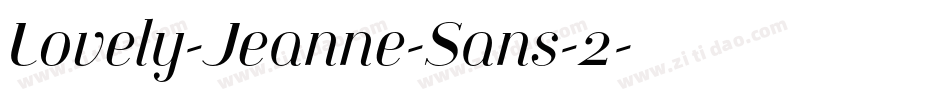 Lovely-Jeanne-Sans-2字体转换