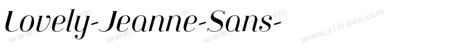 Lovely-Jeanne-Sans字体转换
