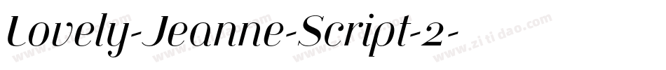 Lovely-Jeanne-Script-2字体转换