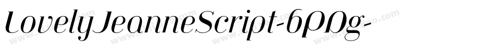 LovelyJeanneScript-6PDg字体转换