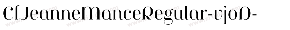 CfJeanneManceRegular-vjoD字体转换