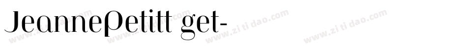 JeannePetitt俷get字体转换