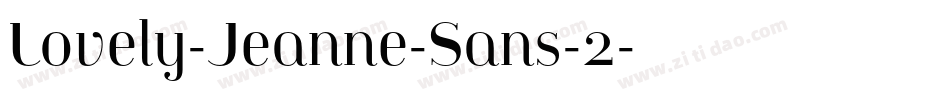 Lovely-Jeanne-Sans-2字体转换