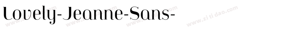 Lovely-Jeanne-Sans字体转换