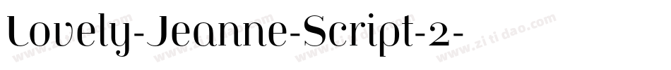 Lovely-Jeanne-Script-2字体转换