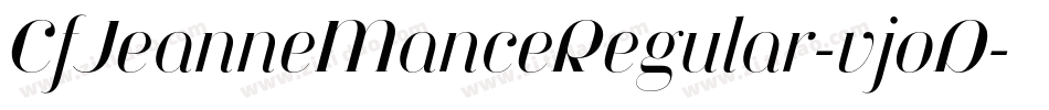 CfJeanneManceRegular-vjoD字体转换
