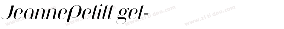 JeannePetitt俷get字体转换