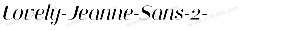 Lovely-Jeanne-Sans-2字体转换