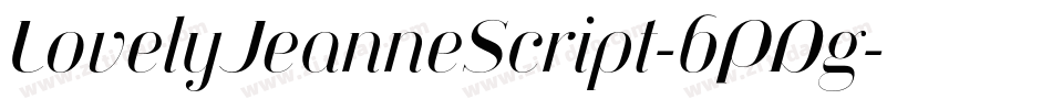 LovelyJeanneScript-6PDg字体转换