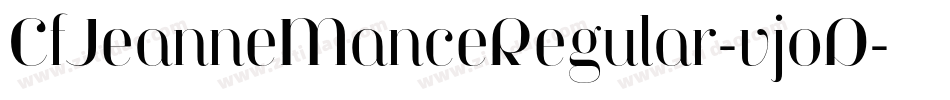CfJeanneManceRegular-vjoD字体转换