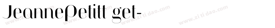 JeannePetitt俷get字体转换