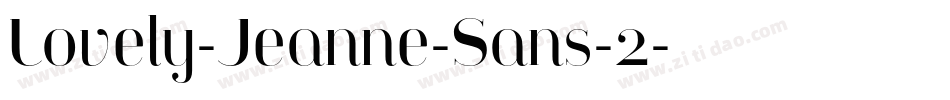 Lovely-Jeanne-Sans-2字体转换