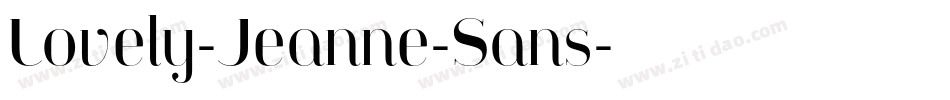 Lovely-Jeanne-Sans字体转换