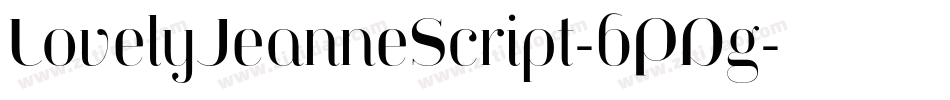 LovelyJeanneScript-6PDg字体转换