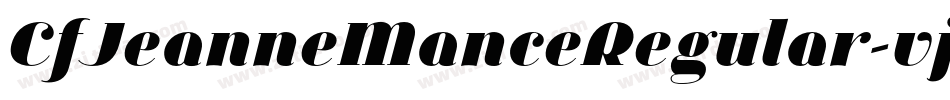 CfJeanneManceRegular-vjoD字体转换