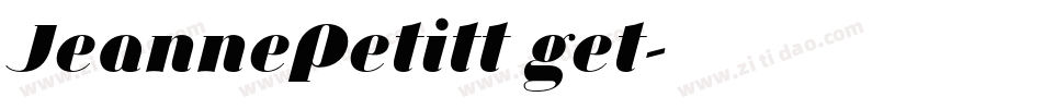 JeannePetitt俷get字体转换