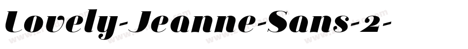 Lovely-Jeanne-Sans-2字体转换