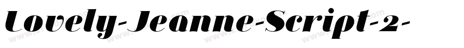 Lovely-Jeanne-Script-2字体转换
