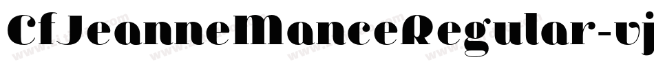CfJeanneManceRegular-vjoD字体转换