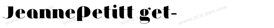 JeannePetitt俷get字体转换