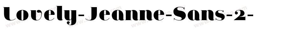 Lovely-Jeanne-Sans-2字体转换
