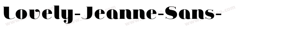 Lovely-Jeanne-Sans字体转换