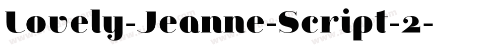 Lovely-Jeanne-Script-2字体转换