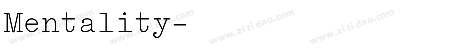 Mentality字体转换