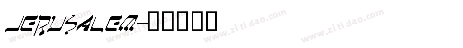 JERUSALEM字体转换
