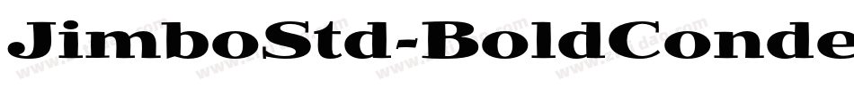 JimboStd-BoldCondensed字体转换