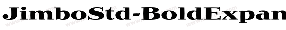 JimboStd-BoldExpanded字体转换