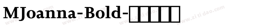 MJoanna-Bold字体转换