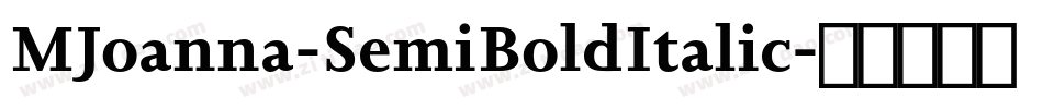 MJoanna-SemiBoldItalic字体转换