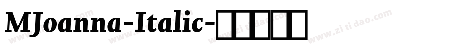 MJoanna-Italic字体转换