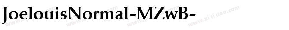 JoelouisNormal-MZwB字体转换