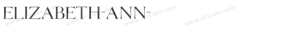 Elizabeth-ANN字体转换