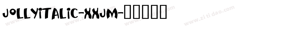 JollyItalic-xxjm字体转换