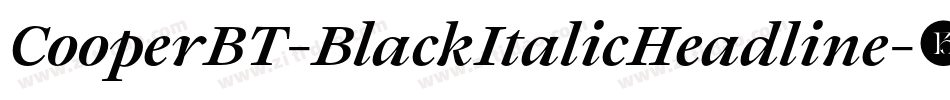 CooperBT-BlackItalicHeadline字体转换
