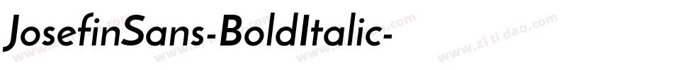 JosefinSans-BoldItalic字体转换