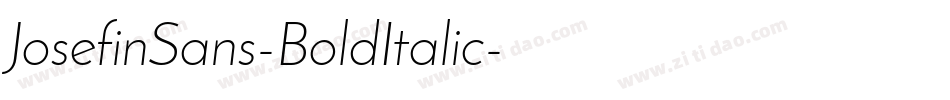 JosefinSans-BoldItalic字体转换