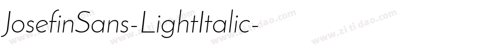 JosefinSans-LightItalic字体转换