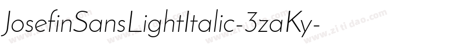 JosefinSansLightItalic-3zaKy字体转换