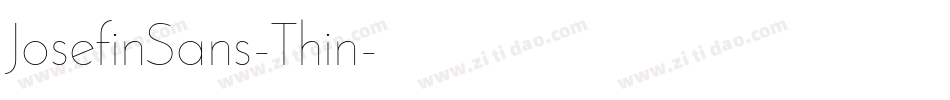 JosefinSans-Thin字体转换